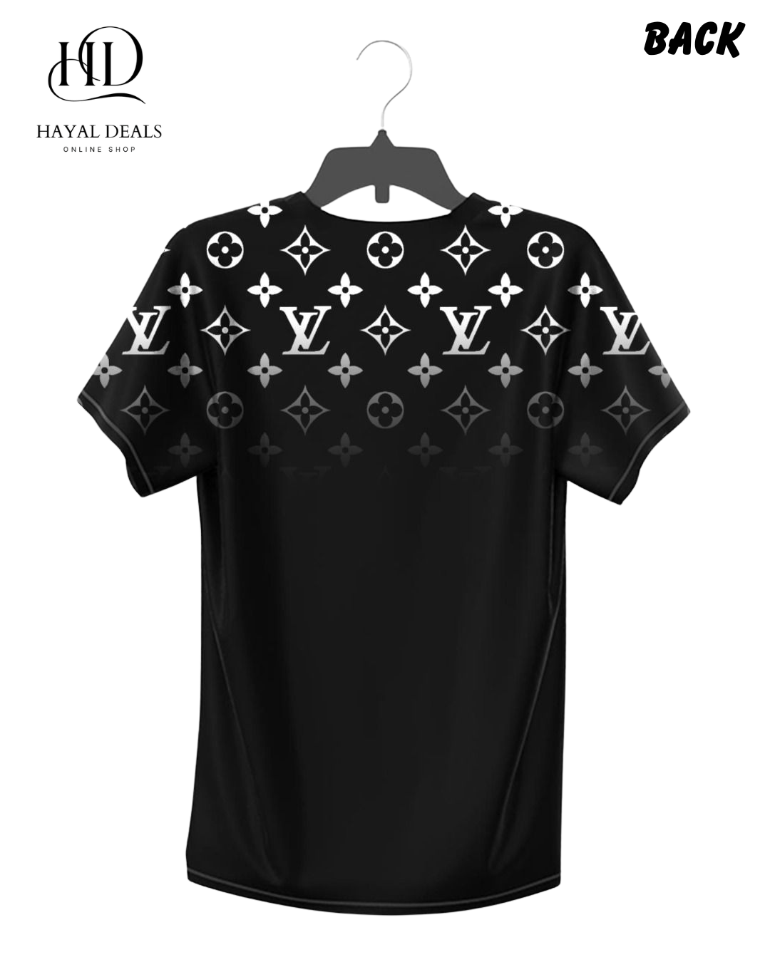 LV First Copy Printed T-Shirt – Black & White Edition