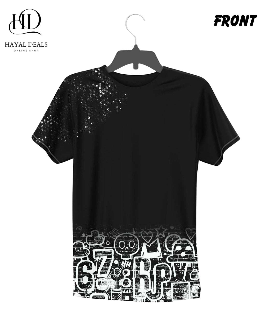 LV First Copy Printed T-Shirt – Black & White Edition